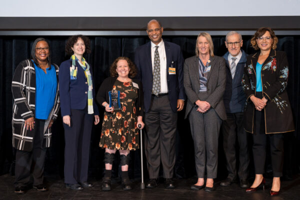 Lauren Brookman-Frazee accepts 2023 Inclusive Excellence Award from UCSD