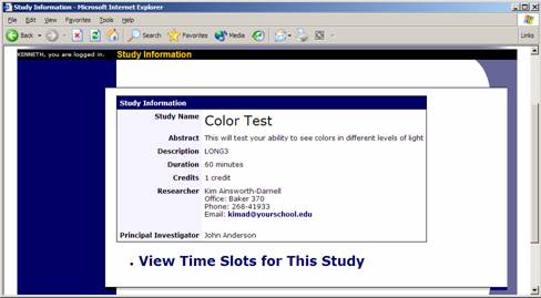 image of study information