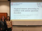 Elly Pueschel and her mentor, Dr. Inna Fishman, at the 2018 Honors Thesis Presentation