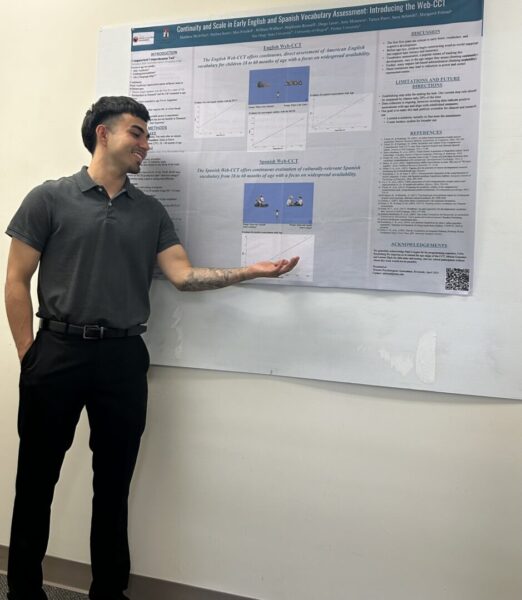 Diego Leon presenting his poster.