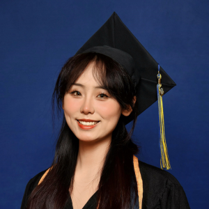 Headshot of student in graduation regalia